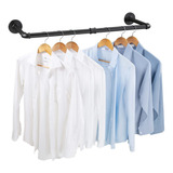 Industrial Pipe Clothes Rack 38.4 , Wall Mounted Garment Rac