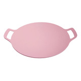 Comal Redondo Coreano De 34 Cm  Color Rosa