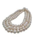 Perlas De Rio Naturales Ovaladas 8mm (para Bisuteria)