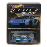 Hot Wheels Elite 64 Lbwk Lamborghini Aventador Lp 700-4 1:64 Color Azul