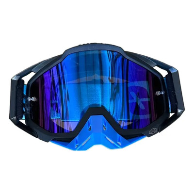 Antiparras Cascos Cross Enduro Azul Espejada Xtreme Ab Motos Azul M
