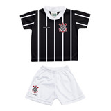 Kit Camisa Corinthians Bebê Com Shorts Unif 2 Torcida Baby