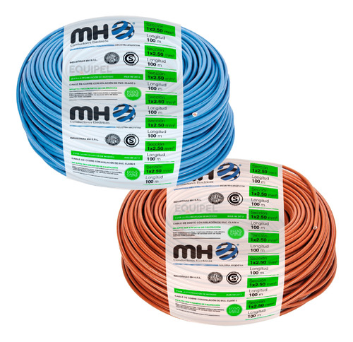 Cable Unipolar Mh 2,5mm Pack X 2 Rollos X 100m