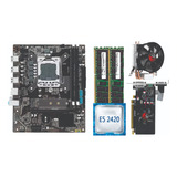 Kit Xeon E5 2420 + 8gb Ddr3 + Placa Mãe + Cooler 1 Fan + Gpu