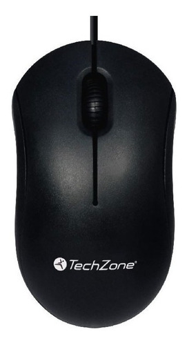 Mouse Óptico Alámbrico 800 Dpi Compacto Techzone Negro /vc