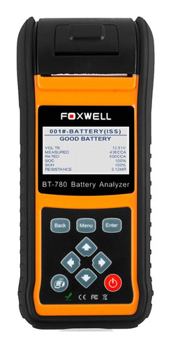 Foxwell Bt780 Automotriz 12 V 24 V Batería Impresor Probador