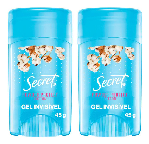 Kit 2 Desodorantes Em Gel Secret Algodão 45g