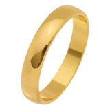 Aliança Ouro 18k Banhada Casamento Tungstênio 4mm (unidade)