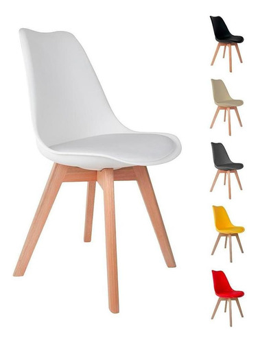 Cadeira De Jantar Empório Tiffany Saarinen Base Wood Premium