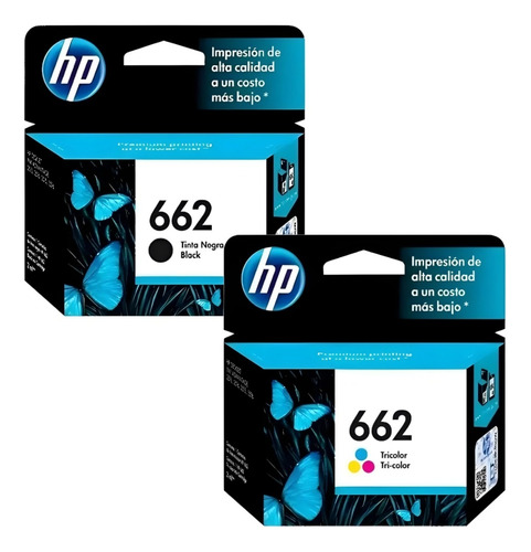 Juego De Tintas Hp 662 (negro Y Tricolor) Originales