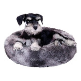 Cama Perro Cojin Puff Gato Anti Estres Extra Suave Mascota Color Gris