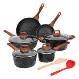 Eslite Life Nonstick Cookware Sets, 12 Pcs Granite Coatin...