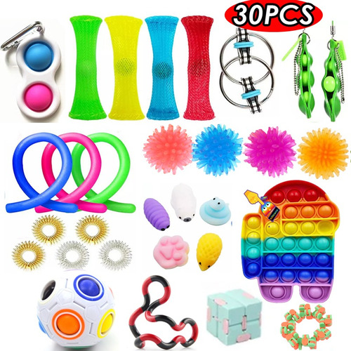 30 Fidget Toy Pop It Barato Squeeze Juguete