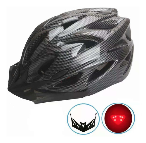 Casco Bicicleta, Con Luz Ajustable/acolchado, Unisex 