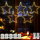 Paquete De 5 Luces De Ventana De Navidad, 8 Modos De Ilumina