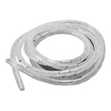 Protector Organizador Cable Espiral 10mts 12mm Transparente 