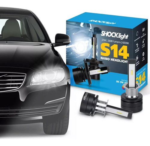 Kit Super Led Nano 6000k H3 S14 Shock Light 3600 Lumens