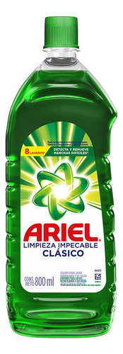 Jabón Líquido Ariel Clásico Limpieza Impecable Botella 800ml