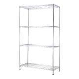 Estantería Metálica Cromada Organizador - 4 Estantes- 150 Cm