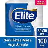 Servilletas Elite Ultra Suave 30x30 Cm 100un