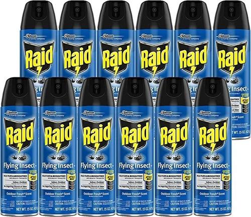 Asesino De Insectos Voladores De Raid (15 Oz (paquete - 12).