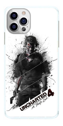 Capinha Uncharted 4 Nathan Drake Fundo Branco Capa