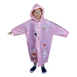 Chaqueta Con Capucha Pvc Infantil Protege Lluvia Divierte 