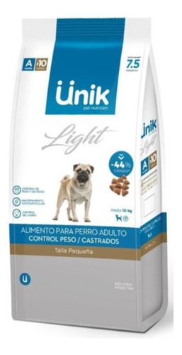 Alimento Unik Light Control Peso Adulto Raza Pequeña 3kg