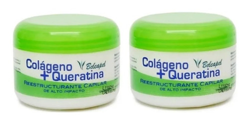 2 Pzas Colageno Queratina Para El Cabello Belcapel