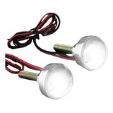 Strobo Branco 2 Leds Redondo Intermiente Para Veículos Servi