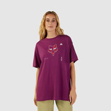 Polera Lifestyle Mujer Withered Burdeo Fox