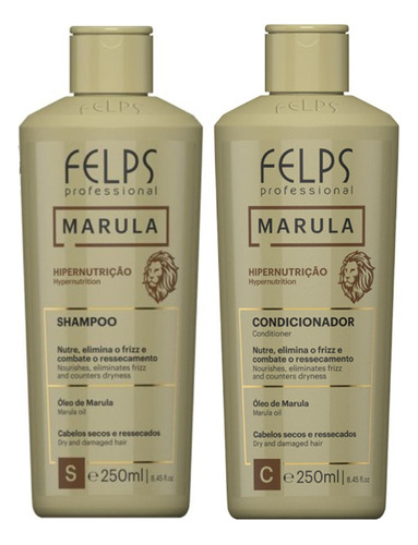 Felps Kit Marula Shampoo 250ml + Condicionador 250ml