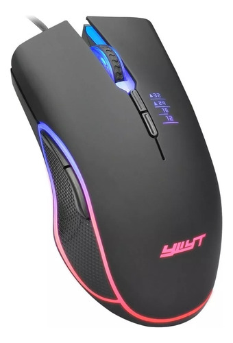 Mouse De Juego Rgb Mouse Gamer Alambrico Usb Dpi 3200 Negro