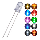 10x Led 5mm Alto Brillo Alta Luminosidad Todos Colores Hobby