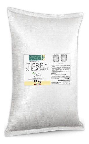Tierra De Diatomeas Premium Alta Pureza Orgánico Blanco 25kg