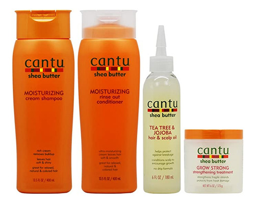 Conjunto De Cantu Hidratante Champú + Rinse + Tea Tree Oil.