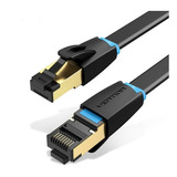 Cable De Red Vention Cat8 Certificado - 2 Metros - Plano Ultra Fino - Premium Patch Cord - Rj45 Ethernet 40gbps - 2000 Mhz - 100% Cobre - Ikcbh