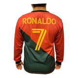 Playera Ronaldo Manga Larga.jersey Portugal