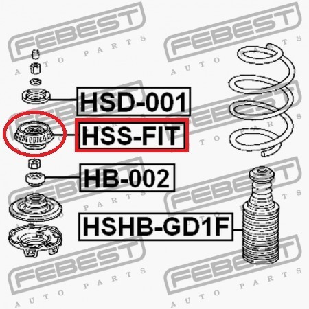 Base De Amortiguador Honda Fit 2002-2013 Foto 2