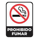 Cartel Prohibido Fumar Adhesivo 9x16 Cm Ley Caba Capital