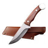 Cuchillo Madera Acero Afilado Caza Deshuesar Camping Msg646