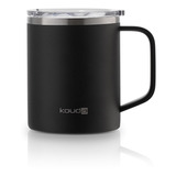 Caneca Térmica Inox Café Chá 370ml Preta - Kouda