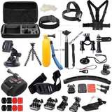 Kit Accesorios Para Gopro 50 Piezas Estuche Impermeable.