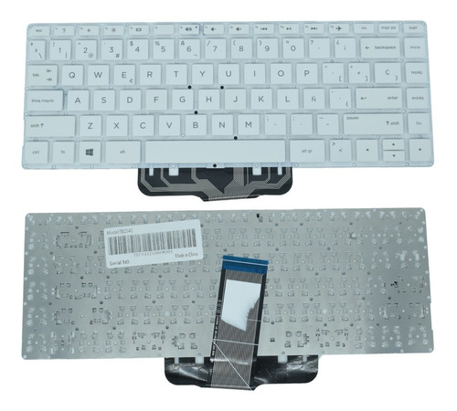 Teclado Hp 14 Ax Cb 14ax 14cb 14-ax000 14-cb000 Blanco