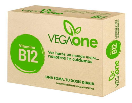 Vitamina B12 Vega One 30 Comprimidos Maxima Vitalidad