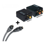 Pack Conversor Optico A Rca + Cable Optico 1.5mts