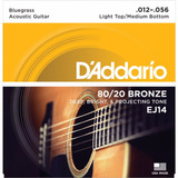 Encordoamento Violão Aço .012 D'addario Bronze 80/20 Ej14