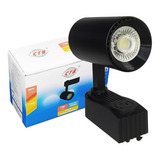 Spot Led Para Trilho Eletrificado Preto 7w Quente Ou Frio Cor Branco Quente 3000k - Cód. 687680 Bivolt