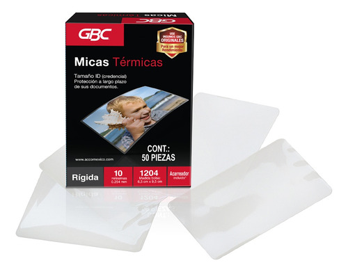 Mica Térmica Rígida Para Enmicar Gbc P6886 50 Piezas