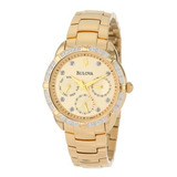 Reloj De Mujer Bulova 98r171 Diamond Set